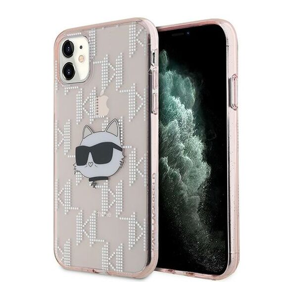 Karl Lagerfeld IML Choupette Head &amp; Monogram case for iPhone 11 / Xr - pink - Uncategorized Cases (2) - Cases - Techbox