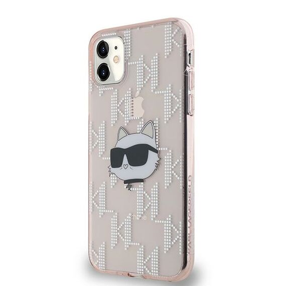 Karl Lagerfeld IML Choupette Head &amp; Monogram case for iPhone 11 / Xr - pink - Uncategorized Cases (2) - Cases - Techbox