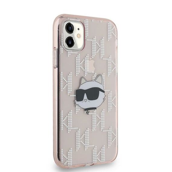 Karl Lagerfeld IML Choupette Head &amp; Monogram case for iPhone 11 / Xr - pink - Uncategorized Cases (2) - Cases - Techbox