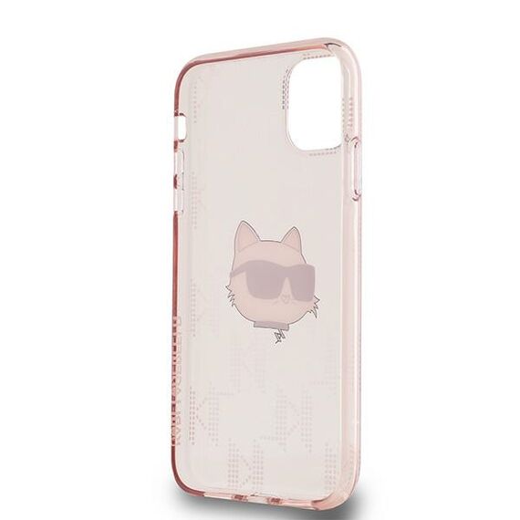 Karl Lagerfeld IML Choupette Head &amp; Monogram case for iPhone 11 / Xr - pink - Uncategorized Cases (2) - Cases - Techbox