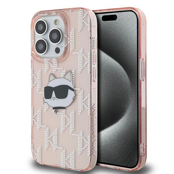 Karl Lagerfeld IML Choupette Head &amp; Monogram case for iPhone 13 Pro / 13 - pink - Uncategorized Cases (2) - Cases - Techbox