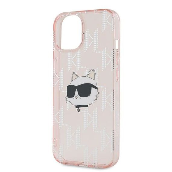 Karl Lagerfeld IML Choupette Head &amp; Monogram case for iPhone 14 / 15 / 13 - pink | Techbox