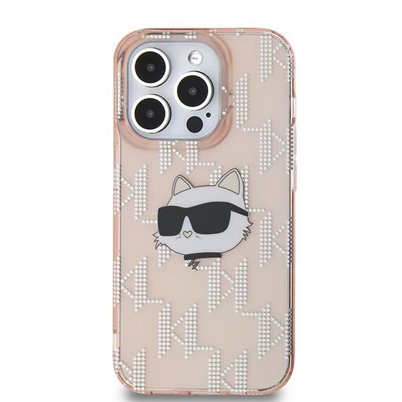 Karl Lagerfeld IML Choupette Head &amp; Monogram case for iPhone 14 Pro - pink | Techbox