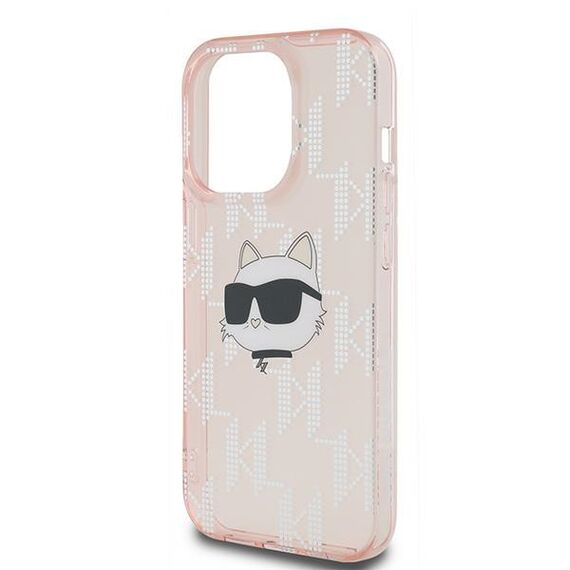 Karl Lagerfeld IML Choupette Head &amp; Monogram case for iPhone 14 Pro - pink | Techbox