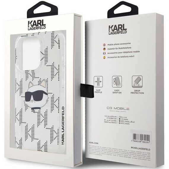 Karl Lagerfeld IML Choupette Head &amp; Monogram case for iPhone 15 Pro Max - transparent | Techbox