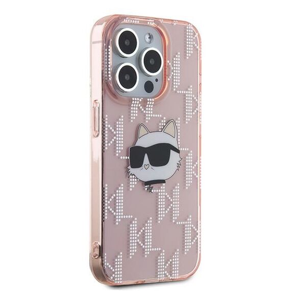 Karl Lagerfeld IML Choupette Head &amp; Monogram case for iPhone 15 Pro - pink | Techbox