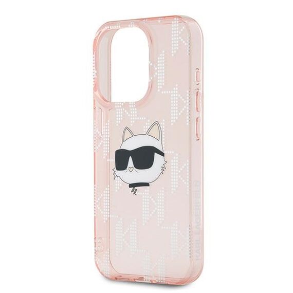 Karl Lagerfeld IML Choupette Head &amp; Monogram case for iPhone 15 Pro - pink | Techbox