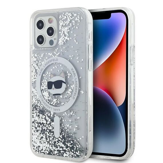 Karl Lagerfeld Liquid Glitter Choupette Head MagSafe Case for iPhone 12 / 12 Pro - Transparent | Techbox