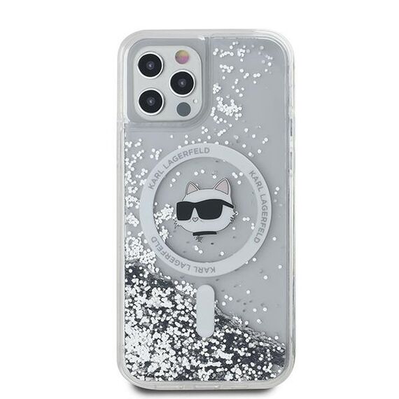 Karl Lagerfeld Liquid Glitter Choupette Head MagSafe Case for iPhone 12 / 12 Pro - Transparent | Techbox