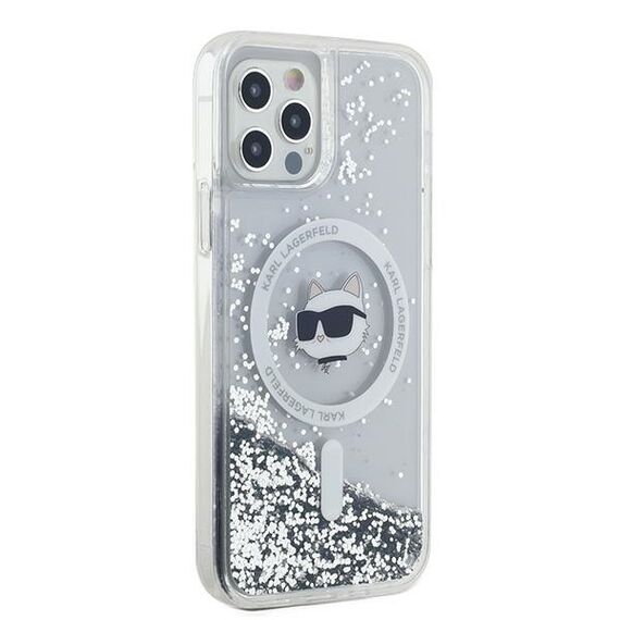 Karl Lagerfeld Liquid Glitter Choupette Head MagSafe Case for iPhone 12 / 12 Pro - Transparent | Techbox
