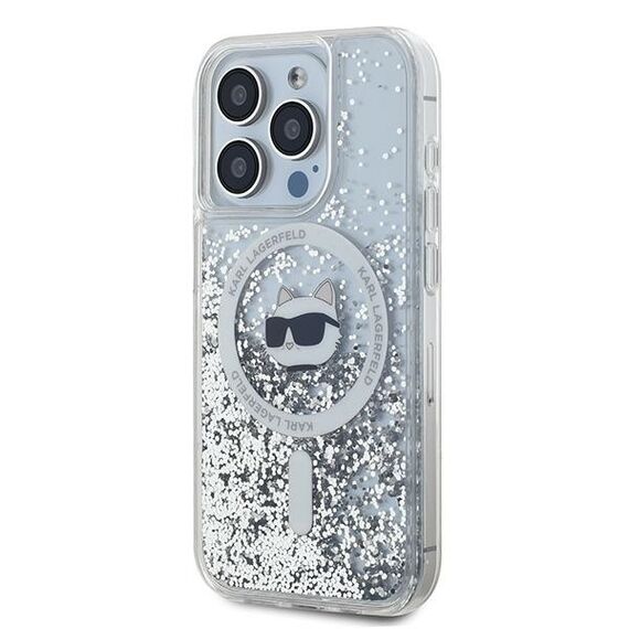 Karl Lagerfeld Liquid Glitter Choupette Head MagSafe case for iPhone 13 Pro / 13 - transparent | Techbox