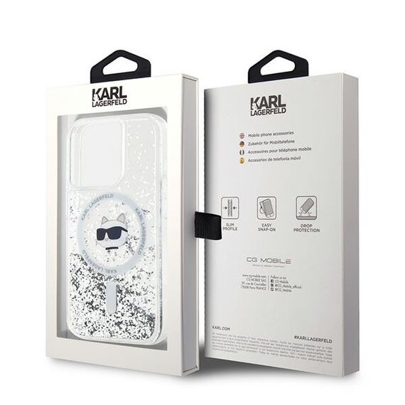 Karl Lagerfeld Liquid Glitter Choupette Head MagSafe case for iPhone 13 Pro Max - transparent - Uncategorized Cases (2) - Cases - Techbox