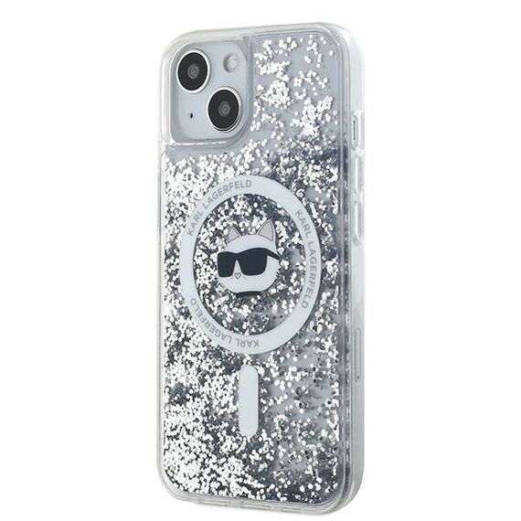 Karl Lagerfeld Liquid Glitter Choupette Head MagSafe case for iPhone 15 / 14 / 13 - transparent | Techbox