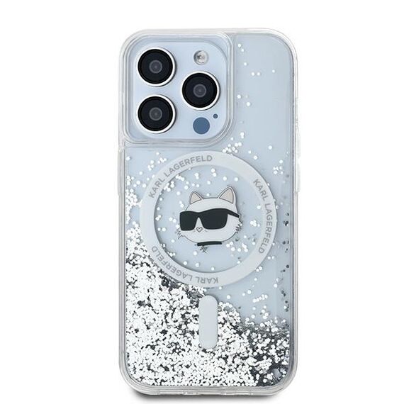 Karl Lagerfeld Liquid Glitter Choupette Head MagSafe case for iPhone 15 Pro - transparent - Uncategorized Cases (2) - Cases - Techbox