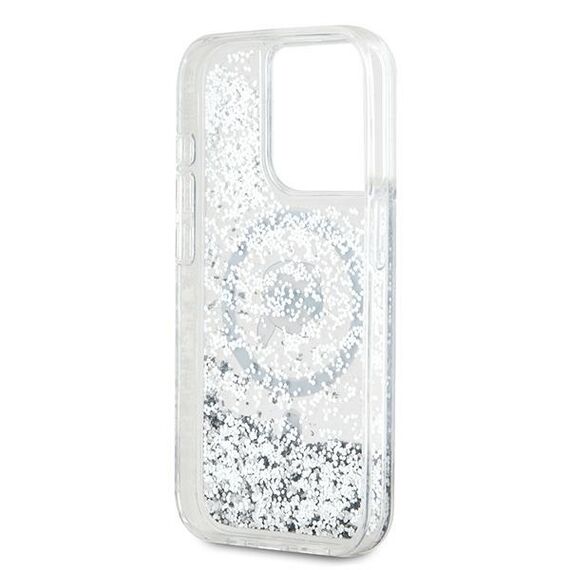 Karl Lagerfeld Liquid Glitter Karl Head MagSafe case for iPhone 15 Pro - transparent - Uncategorized Cases (2) - Cases - Techbox