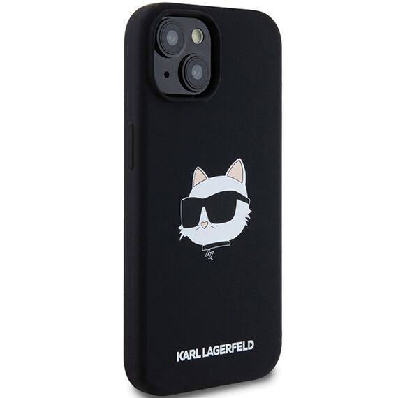 Karl Lagerfeld Silicone Choupette Head MagSafe Case for iPhone 15 Plus / 14 Plus - Black | Techbox