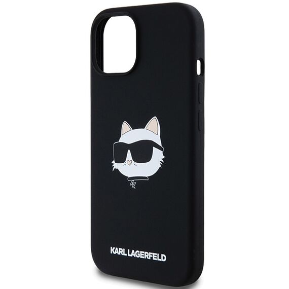 Karl Lagerfeld Silicone Choupette Head MagSafe Case for iPhone 15 Plus / 14 Plus - Black | Techbox
