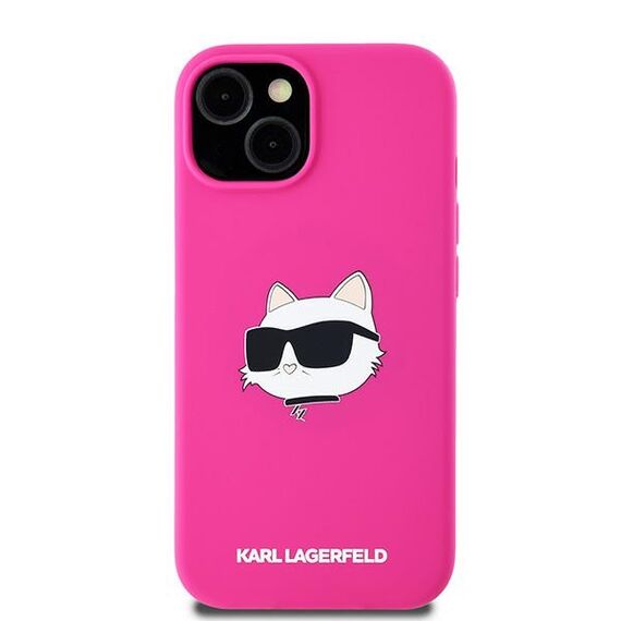 Karl Lagerfeld Silicone Choupette Head MagSafe Case for iPhone 15 Plus / 14 Plus - Pink | Techbox