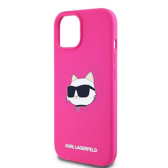 Karl Lagerfeld Silicone Choupette Head MagSafe Case for iPhone 15 Plus / 14 Plus - Pink | Techbox