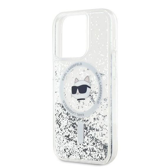 Karl Lagerfeld Liquid Glitter Choupette Head MagSafe case for iPhone 15 Pro Max - transparent - Uncategorized Cases (2) - Cases - Techbox