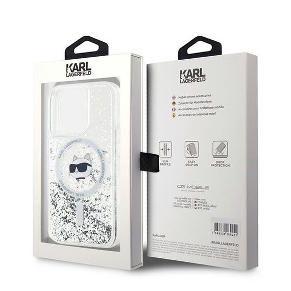 Karl Lagerfeld Liquid Glitter Choupette Head MagSafe case for iPhone 15 Pro Max - transparent - Uncategorized Cases (2) - Cases - Techbox