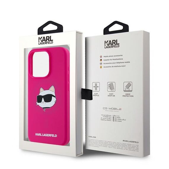 Karl Lagerfeld Silicone Choupette Head MagSafe case for iPhone 15 Pro Max - pink | Techbox