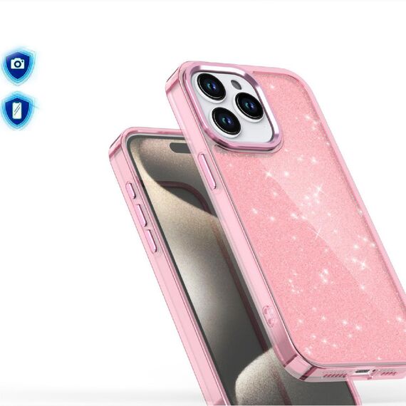 Glitter Case for iPhone 16 Pro Max - pink with glitter | Techbox