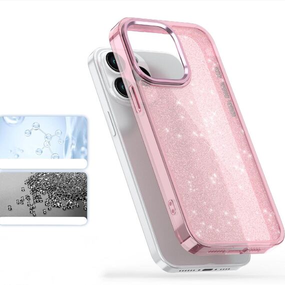 Glitter Case for iPhone 16 Pro - pink with glitter | Techbox