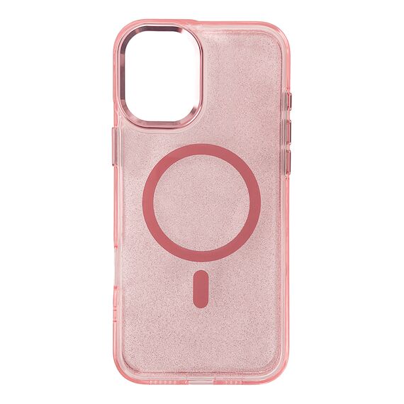 Glitter Case MagSafe for iPhone 16 Plus - pink with glitter | Techbox