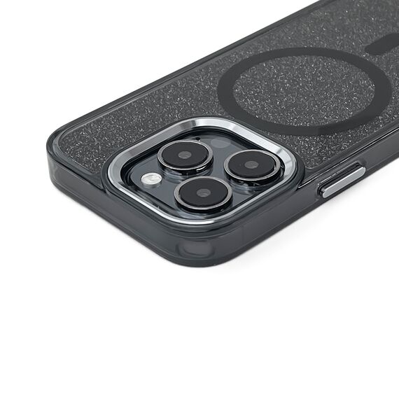 Glitter Case MagSafe for iPhone 16 Pro - black with glitter - Apple Cases - Cases - Techbox