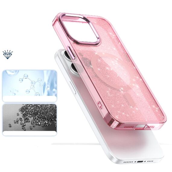 Glitter Case MagSafe for iPhone 16 Pro Max - pink with glitter | Techbox
