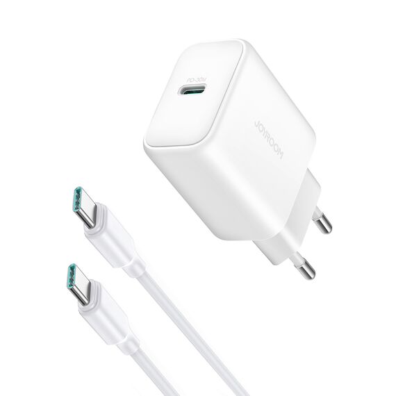 Joyroom JR-TCF24 USB-C PD 30W QC SFC network charger - white + 1m USB-C cable | Techbox