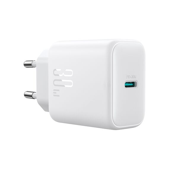 Joyroom JR-TCF24 USB-C PD 30W QC SFC network charger - white + 1m USB-C cable | Techbox