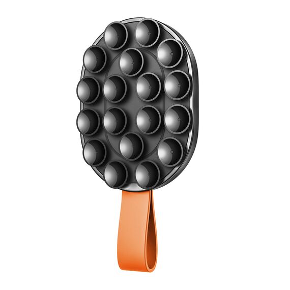 Joyroom JR-ZS393-S magnetic holder with suction cups for 4.7-7" phone - black and orange | Techbox