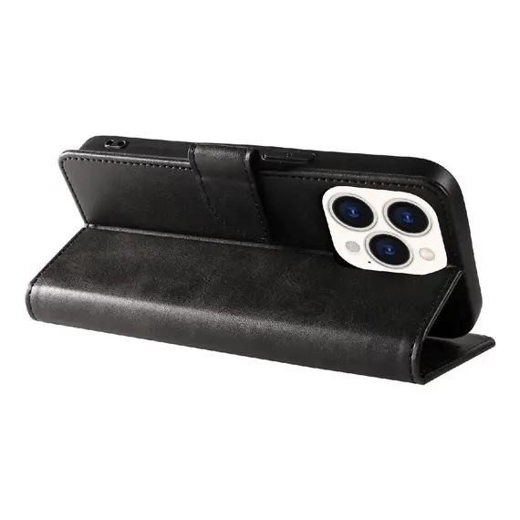 Leather Book Case for iPhone 16 - black | Techbox