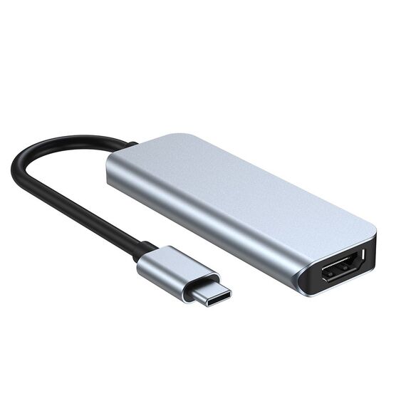 HUB Tech-Protect V2 4in1 USB-C - USB-A 3.0 / USB-A 2.0 / USB-C / HDMI - gray | Techbox