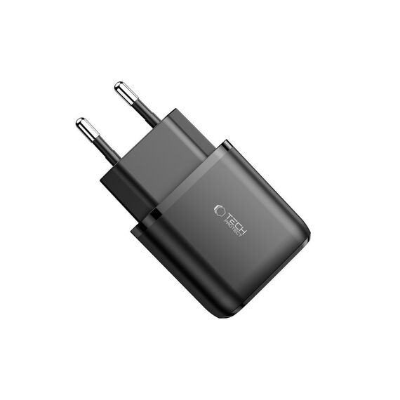 Tech-Protect C20W USB-C PD 20W / USB-A QC 3.0 network charger - black - Travel Chargers - Smartphone Chargers - Techbox