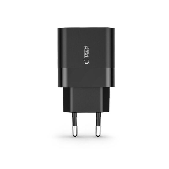Tech-Protect C30W Charger USB-C PD 30W / USB-A QC 3.0 - Black | Techbox