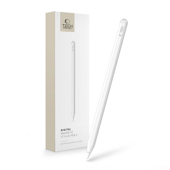 Tech-Protect Digital Magnetic Stylus Pen 2 Magnetic for iPad Tablet - White | Techbox