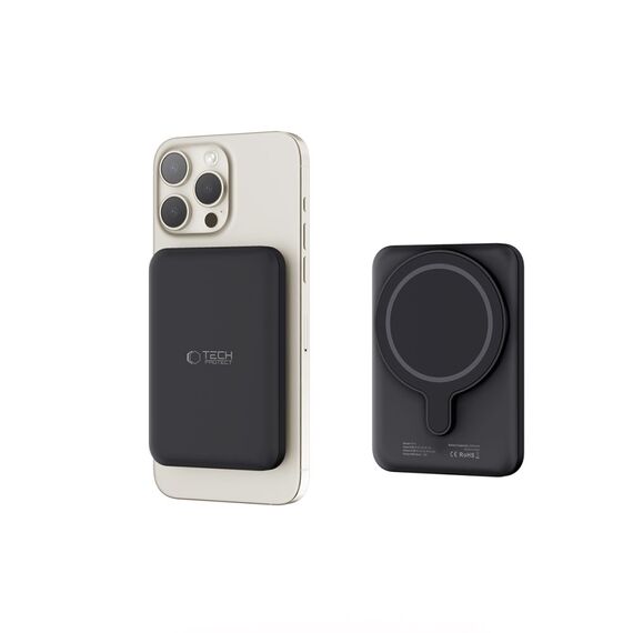 Tech-Protect LifeMag PB10 Powerbank with MagSafe 5000mAh 15W USB-C port - black + USB-C cable | Techbox