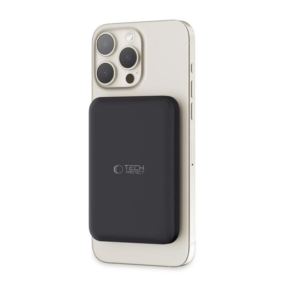 Tech-Protect LifeMag PB10 Powerbank with MagSafe 5000mAh 15W USB-C port - black + USB-C cable | Techbox
