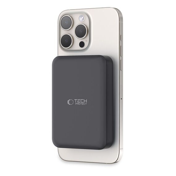 Tech-Protect LifeMag PB11 Powerbank with MagSafe 10000mAh 15W USB-C port - black + USB-C cable - Powerbanks - Smartphone Chargers - Techbox