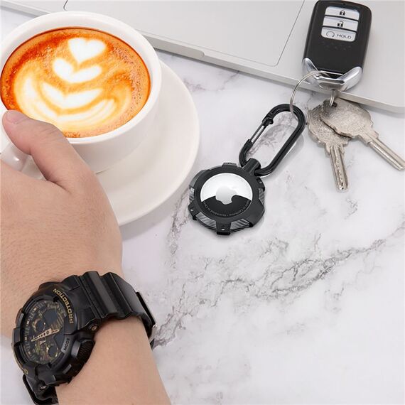 Tech-Protect TPUCarbon case for Apple AirTag - black - Smartphone Accessories - Cables & Accessories - Techbox