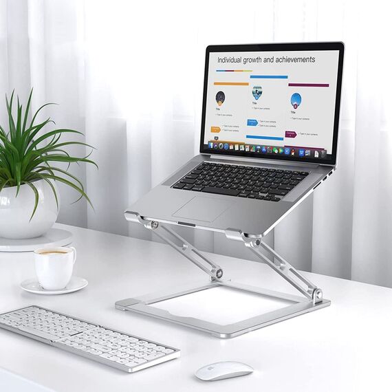 Tech-Protect ULS400 universal foldable stand for laptops up to 17" - silver | Techbox