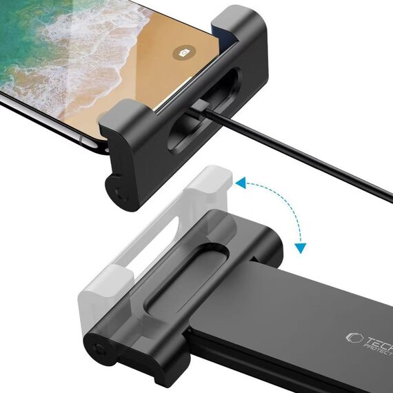 Tech-Protect V1 Telescopic Car Headrest Phone Holder - Black - Smartphone Holders - Smartphones - Techbox