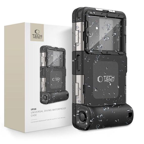 Tech-Protect Waterproof Case waterproof IPX8 for smartphones 4.7-6.7" - black - Universal Cases - Cases - Techbox