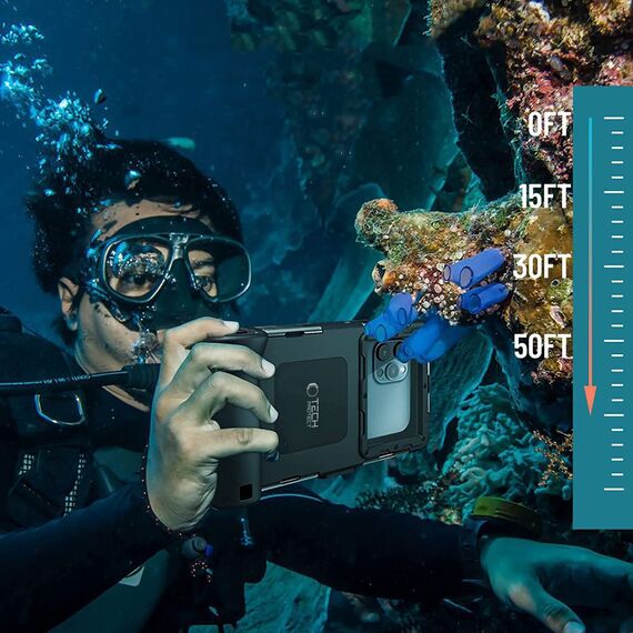 Tech-Protect Waterproof Case waterproof IPX8 for smartphones 4.7-6.7" - black - Universal Cases - Cases - Techbox