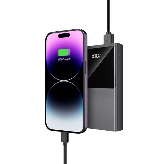 Powerbank Tech-Protect PB13 20000mAh 22.5W 2x USB-A / USB-C / Lightning with USB-C / USB-A cable - gray - Powerbanks - Smartphone Chargers - Techbox