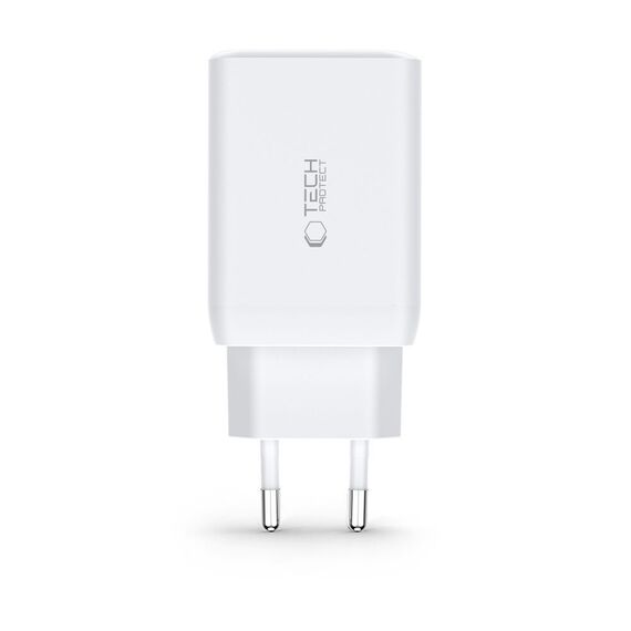 Tech-Protect C65W charger 2x USB-C PD 65W / USB-A QC 3.0 - black | Techbox
