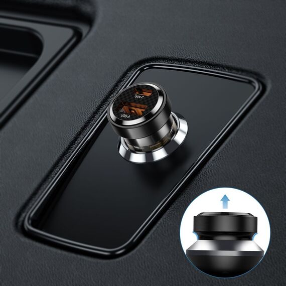 Tech-Protect CC30W Car Charger USB-C PD 30W / USB-A QC 3.0 - Black | Techbox